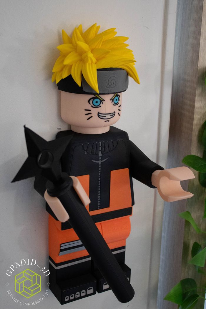 Dévidoir de papier toilette ou simple décoration murale dans un style lego naruto - photo numéro 2
