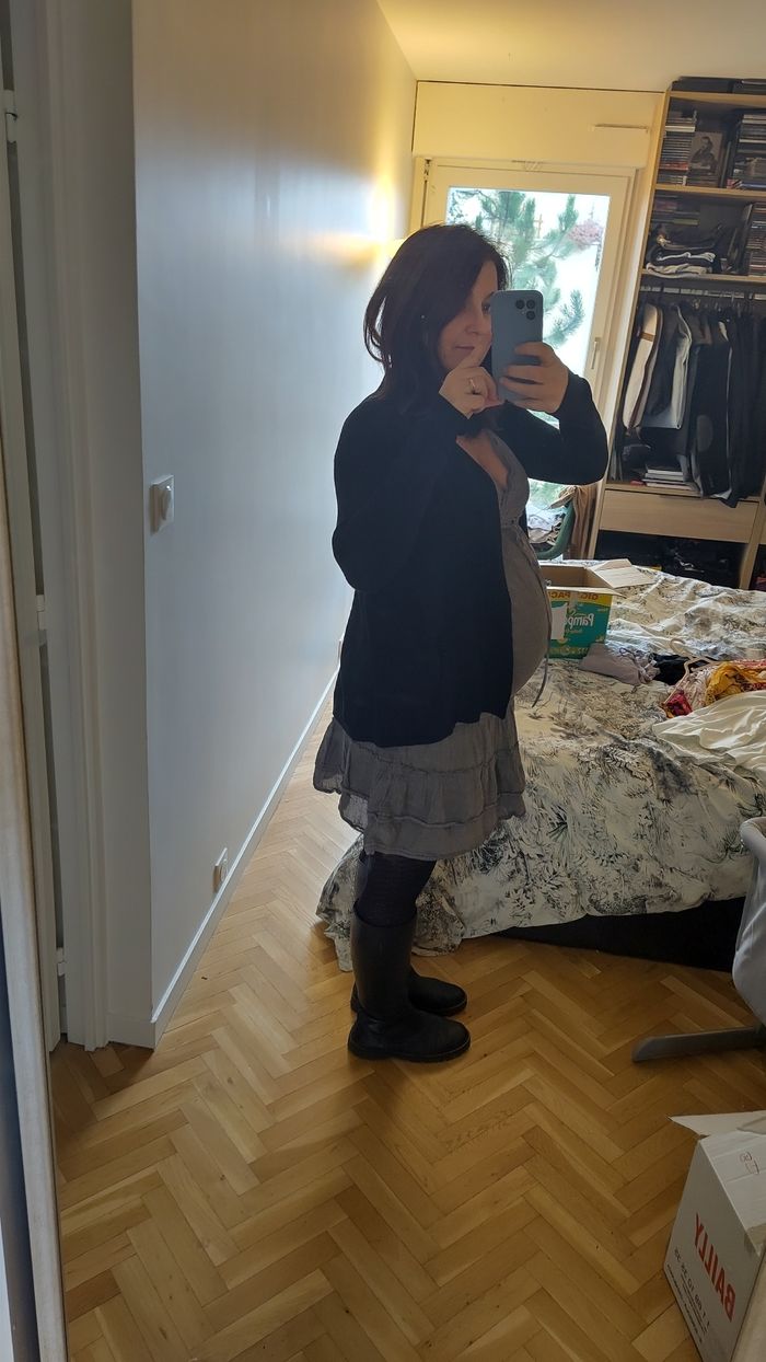 Robe maternité grise - photo numéro 2