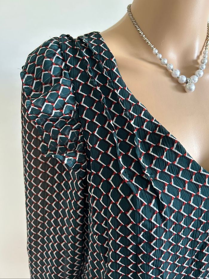 Robe imprimée à manches longues Naf Naf taille 38 excellent état - photo numéro 4