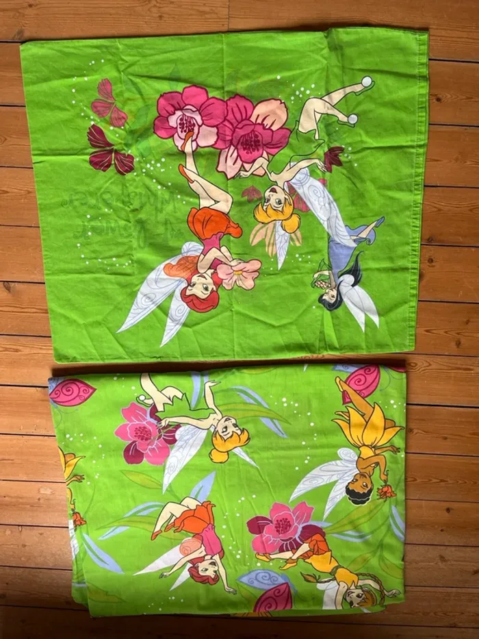 Housse de couette et taie d’oreiller - La fée clochette - photo numéro 5