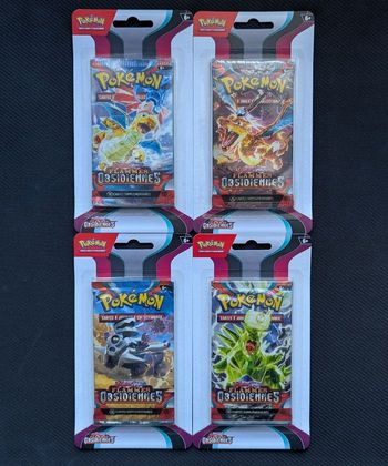 Pokémon - Artset 4 boosters EV03 Flammes Obsidiennes scéllés 