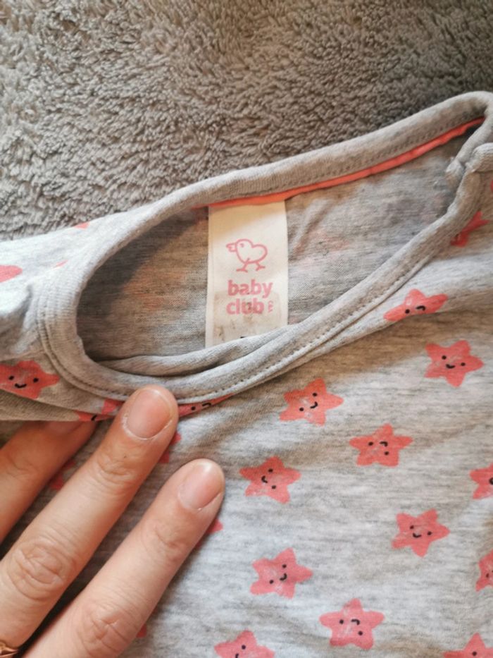 T-shirt gris 9 mois Babyclub - photo numéro 2