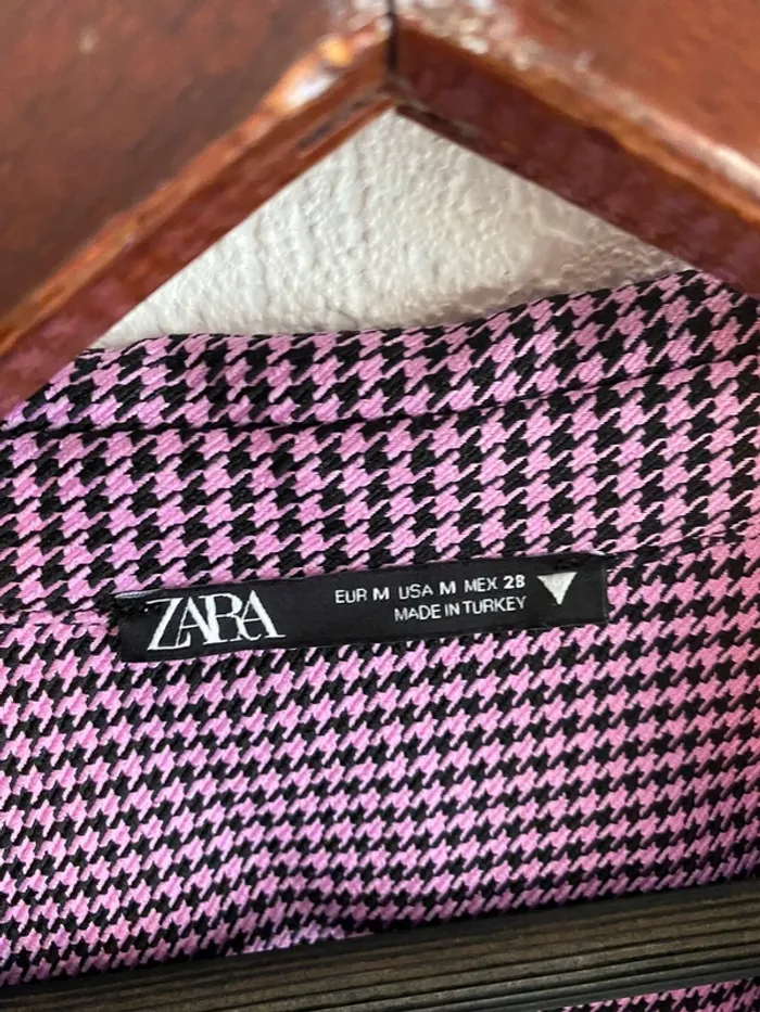 Top anche longue Zara violet et noir taille m 38 - photo numéro 2