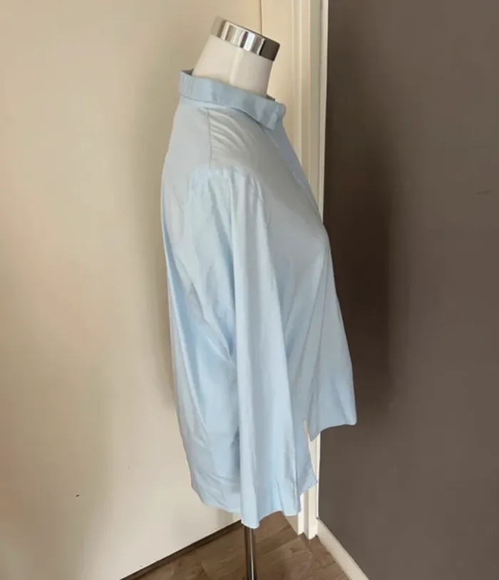 Cos blouse, haut chemise bleu claire femme,  taille 38 - photo numéro 8