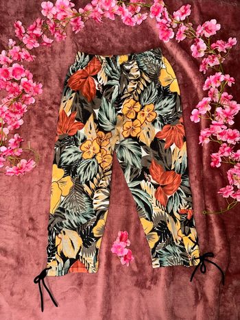 Sublime pantacourt vintage à fleurs taille 1 