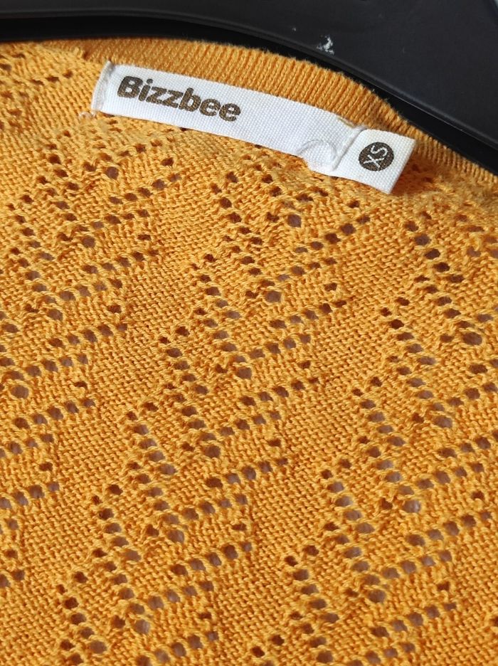 Cardigan court jaune taille XS - photo numéro 3