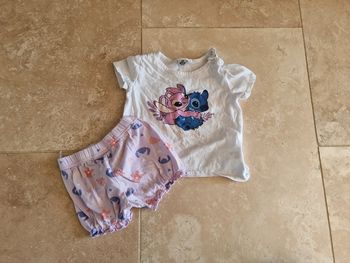 Ensemble tshirt/short stitch 18m