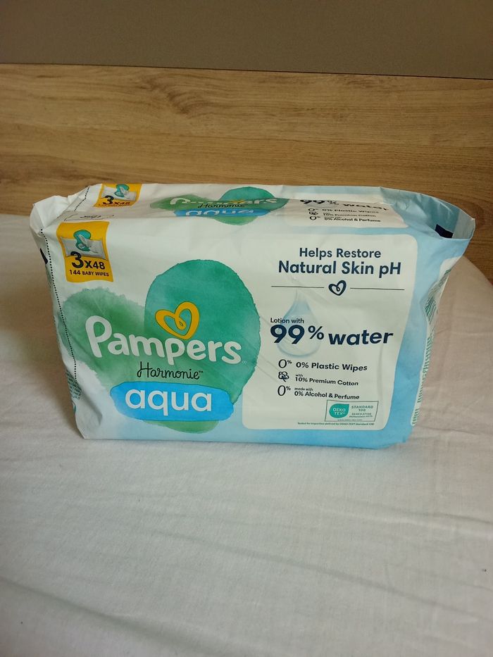 5 paquets de 48 lingettes Pampers Harmonie Aqua - photo numéro 2