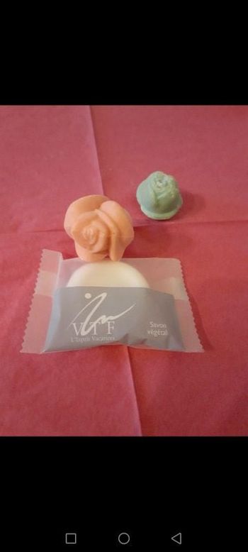 Lot de 2 savons fantaisie fleurs