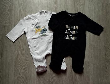 Lot pyjamas neuves Kiabi 1-3 mois