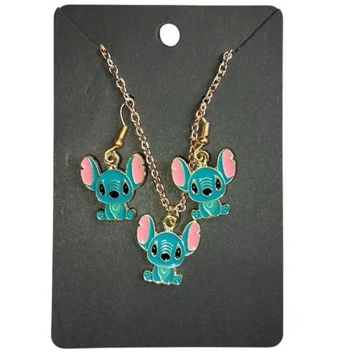 LILO & STITCH - Parure boucles d'oreilles + Pendentif - photo numéro 2