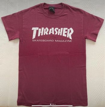 Très beau t-shirt thrasher bordeaux || 100% coton || taille S || unisexe