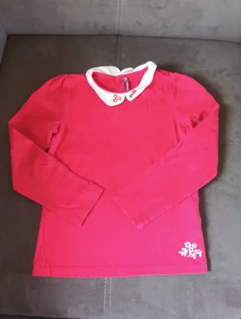 Chemise blouse manches longues joli col Fille 8 ans Sergent major