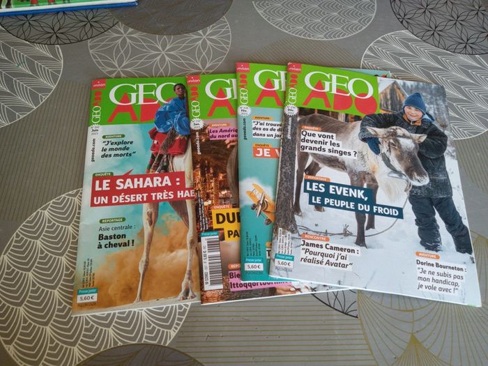 Lot de 4 revues Geo Ado