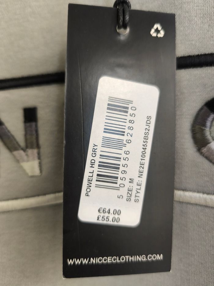 Sweat à capuche NICCE gris – Taille M - photo numéro 3