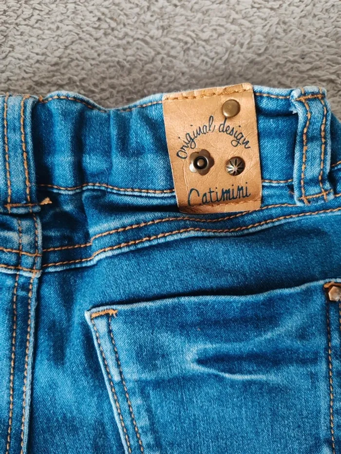 Jeans skinny Catimini bleu moyen 4 ans – Original Design - photo numéro 4
