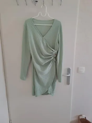 Robe vert d'eau croisé
