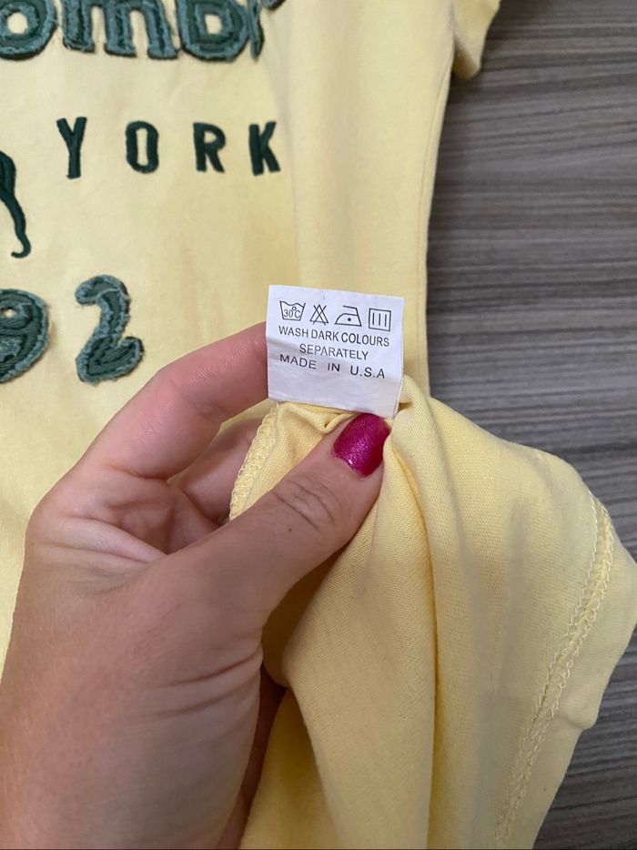 Tee shirt abercrombie & fitch jaune S - photo numéro 4