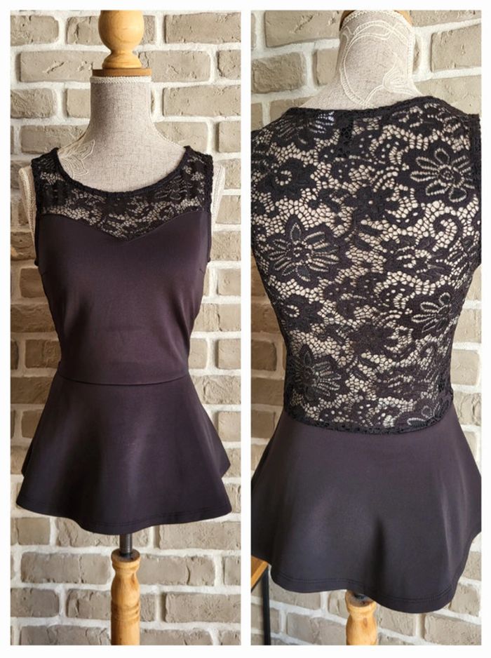 Top noir dos en dentelle H&M - Tendance et élégant
