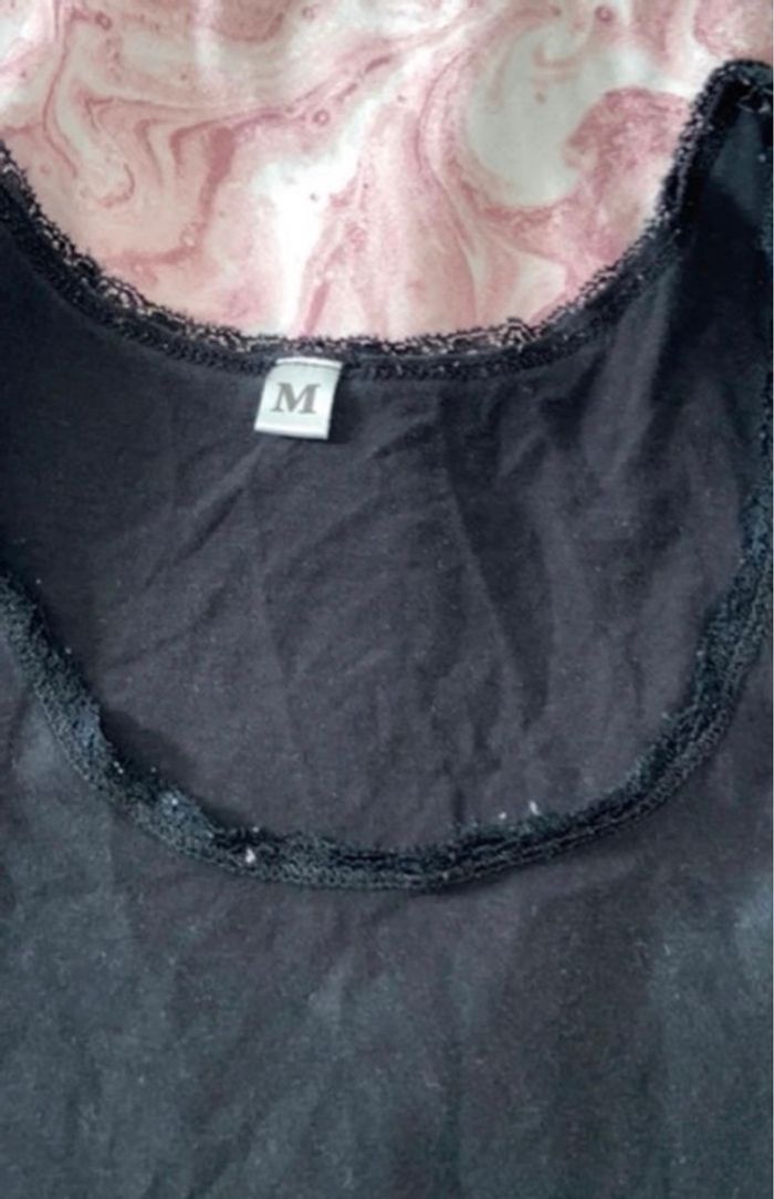 Debardeur noir dentelle m - photo numéro 2
