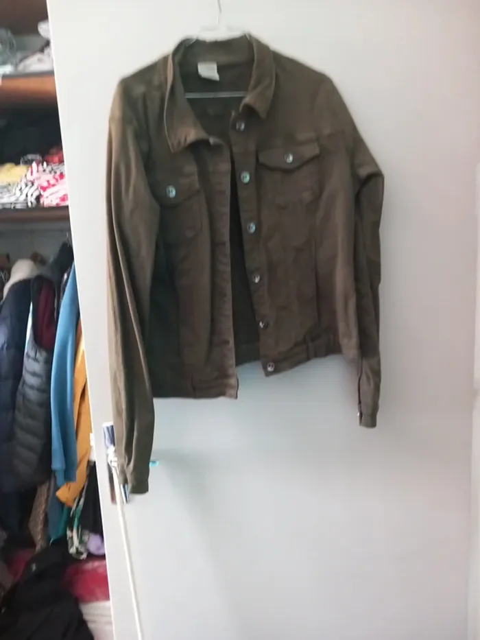 Veste kaki matière jean  taille xxl