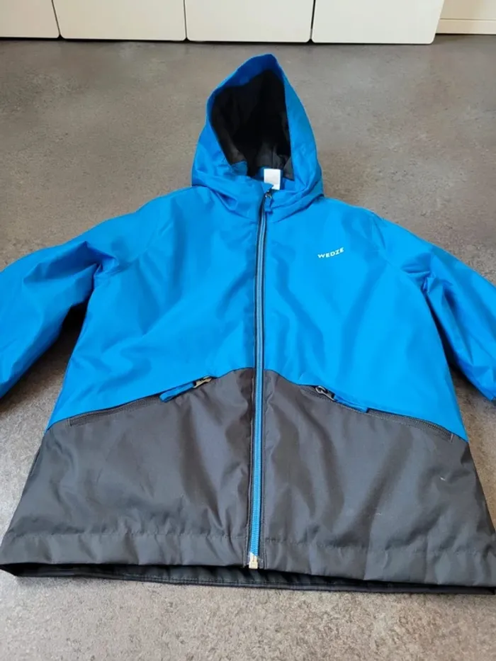 Blouson manteau ski montage hiver bleu wedze decathlon 8 ans - photo numéro 2