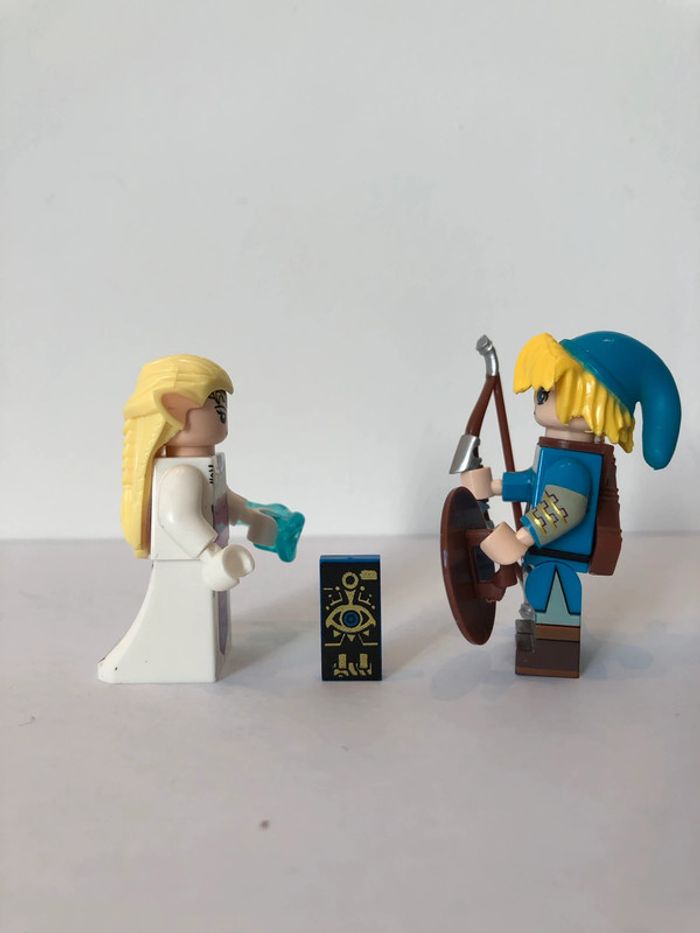 Figurine type lego Link et la princesse Zelda. The légend of Zelda - photo numéro 2