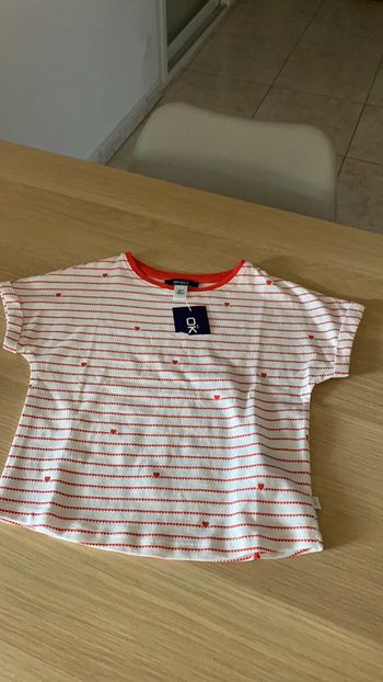 T-shirt coeur neuf okaidi