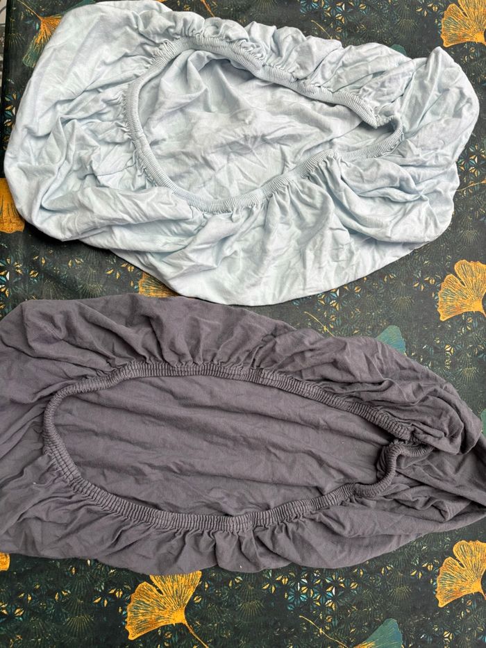 Lot 2 drap housse taille couffin de maternité - photo numéro 3