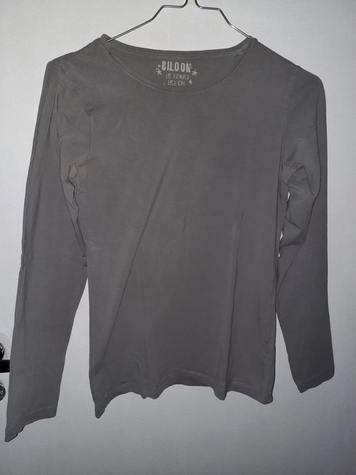 Haut manches longues gris - Taille 16 ans