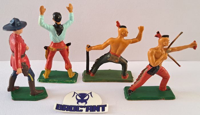 Lot de 4 figurines Starlux indiens et cowboys - photo numéro 2