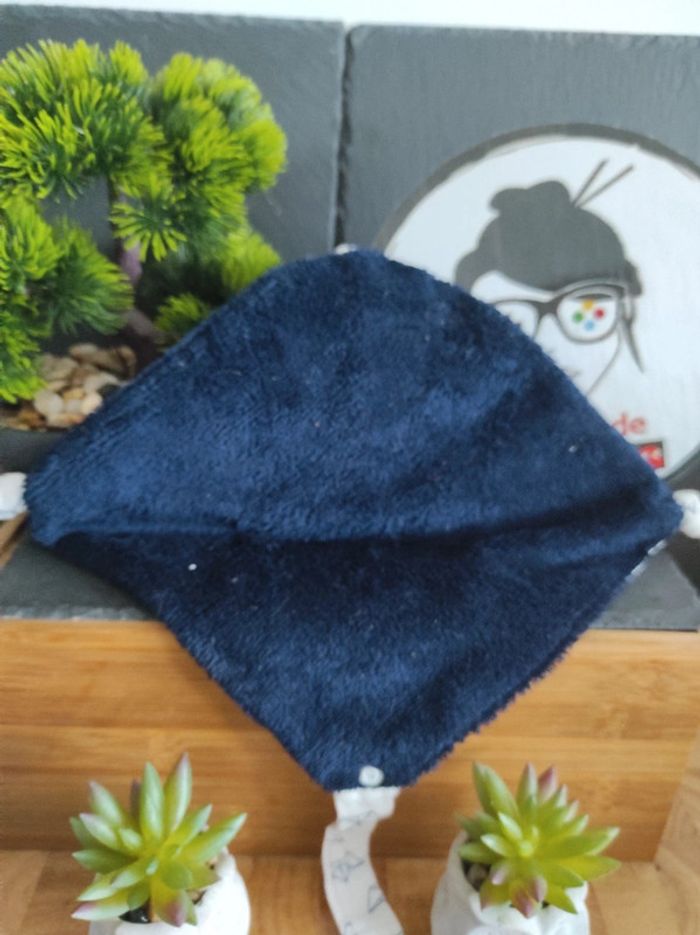 Doudou Knuffel Bleu Marine Blanc Bateau Papier Oreille  #geektradedoudou - photo numéro 2