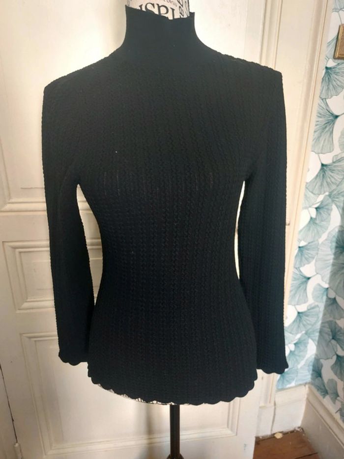 Pull noir maille fine Sézane 38 - photo numéro 4