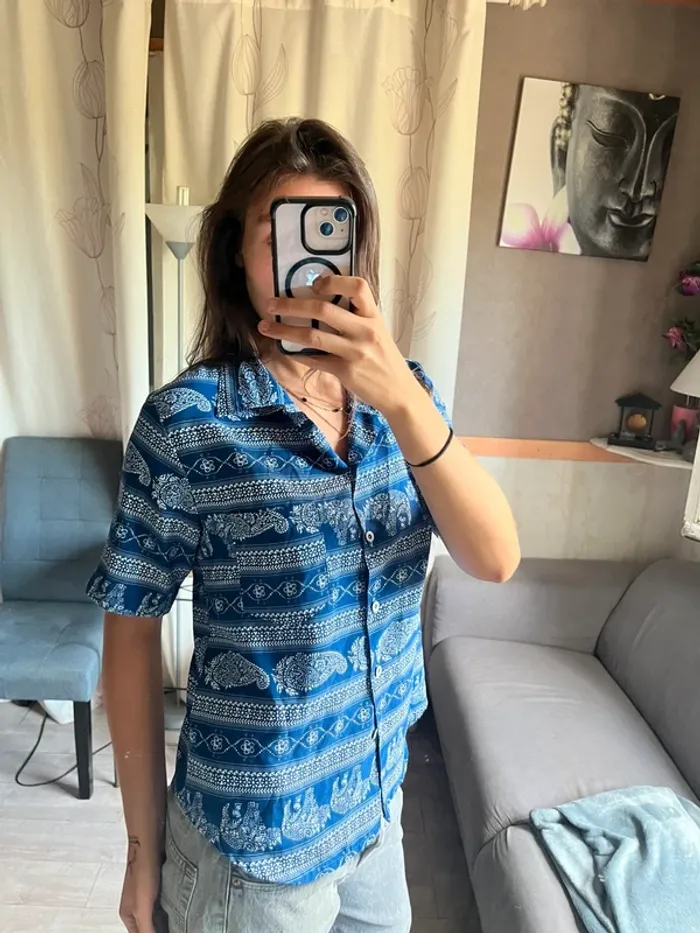 Chemise éléphant exotique Thailand grunge vintage sarouel hippie - photo numéro 4
