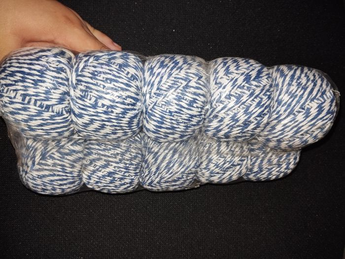 * Lot de 10 pelotes blanc et bleu - photo numéro 3