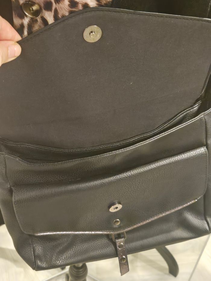 Sac à bandoulière noir/bronze Gémo - photo numéro 5