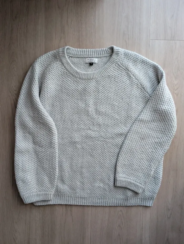 Pull gris en lurex argenté - photo numéro 5