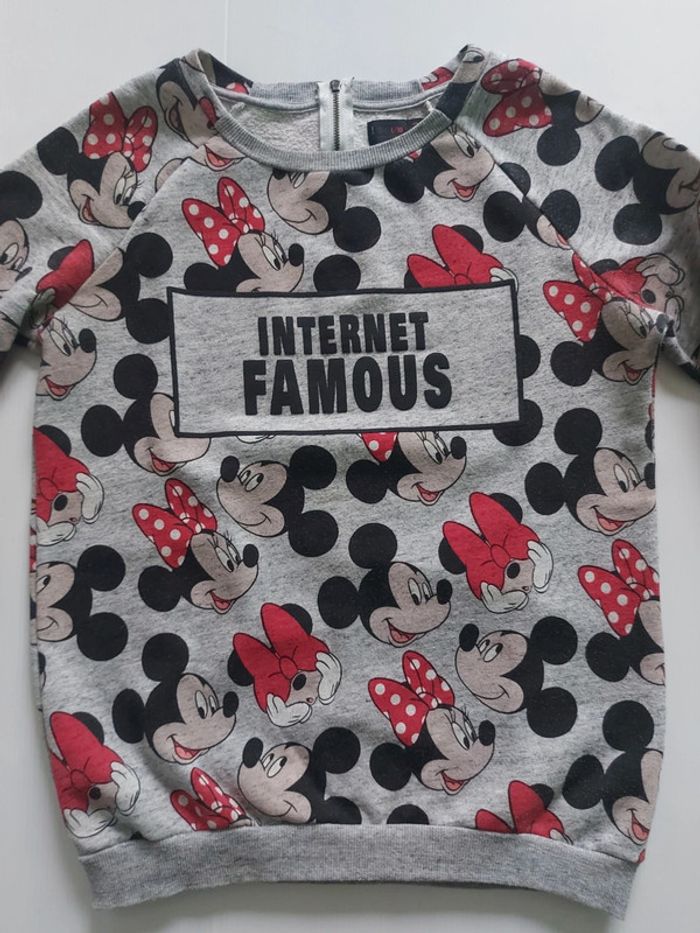 Sweat Mickey/Minnie taille M (noté L mais taille petit voir mesures) - photo numéro 2