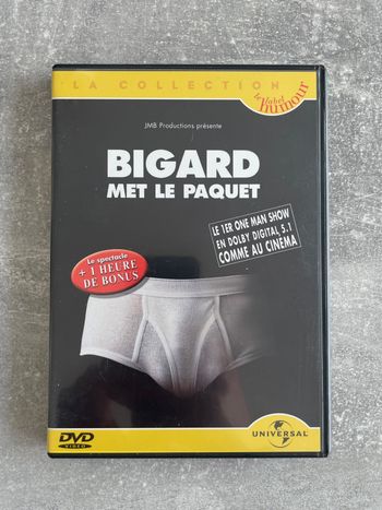 DVD spectacle humour, comique Bigard met le paquet en français.
