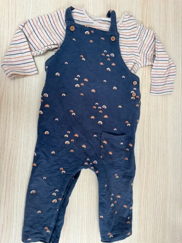 Ensemble salopette et body Next taille 6-9 mois
