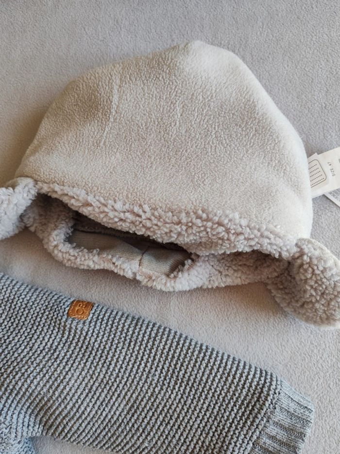Gilet veste manteau polaire molletonné et bonnet - photo numéro 8