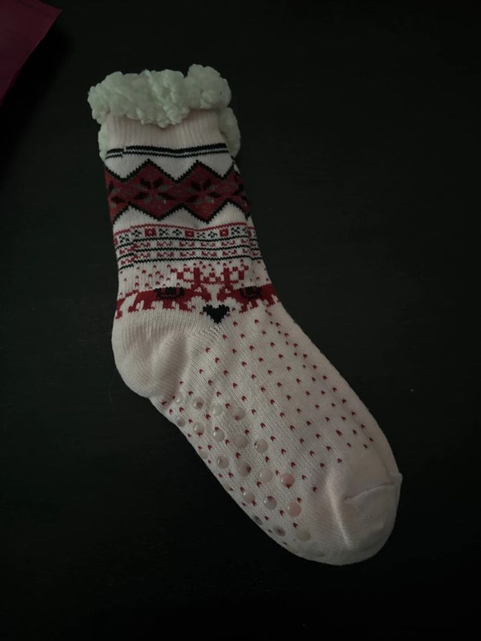 Chaussettes molletonnés Noël - photo numéro 5