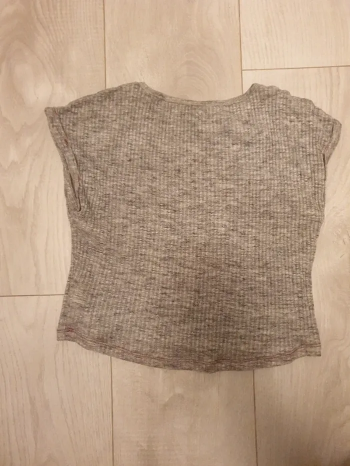 Tee-shirt gris chiné 8 ans - photo numéro 6