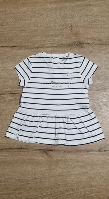 Robe rayée 12 mois neuve