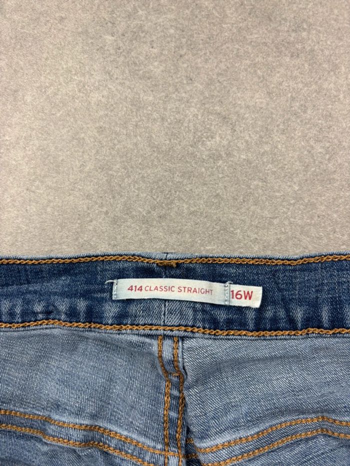 Jean pantalon coupe droite 414 levis bleu W34 - photo numéro 11