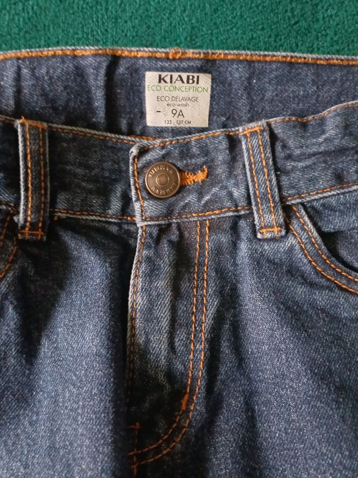 Deux jeans 9 ans garcon pression et ajustables - photo numéro 3