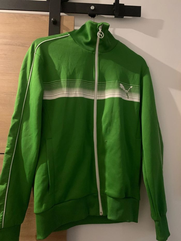 Veste survêtement verte Puma