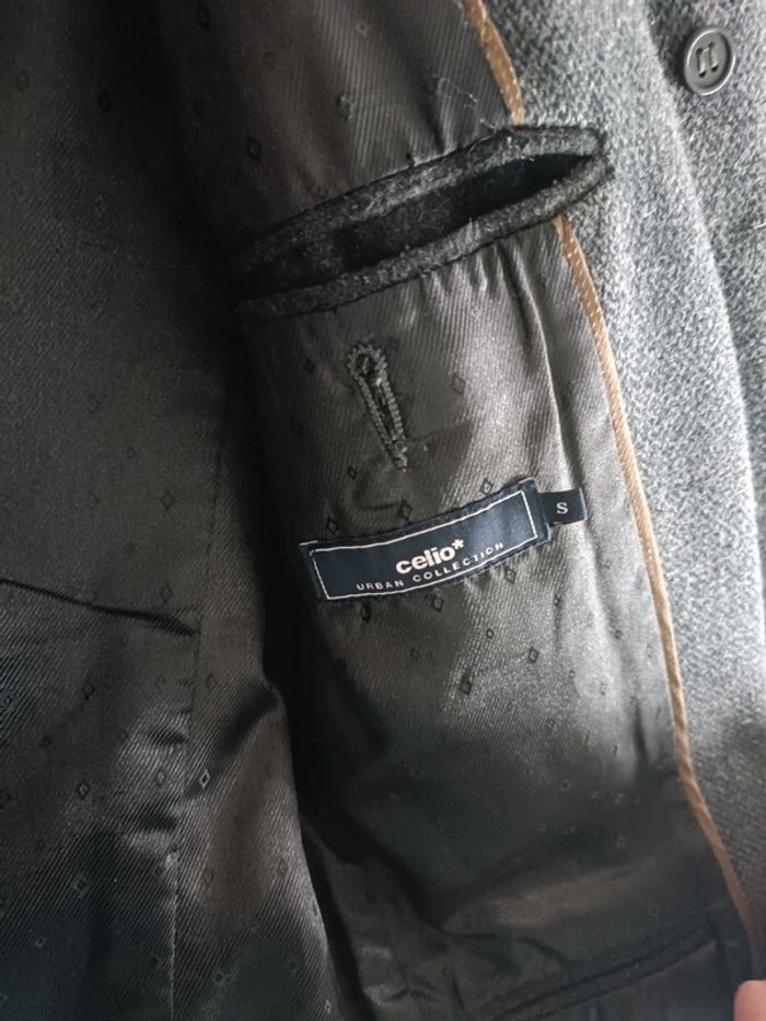 Manteau mi-long caban gris - photo numéro 8