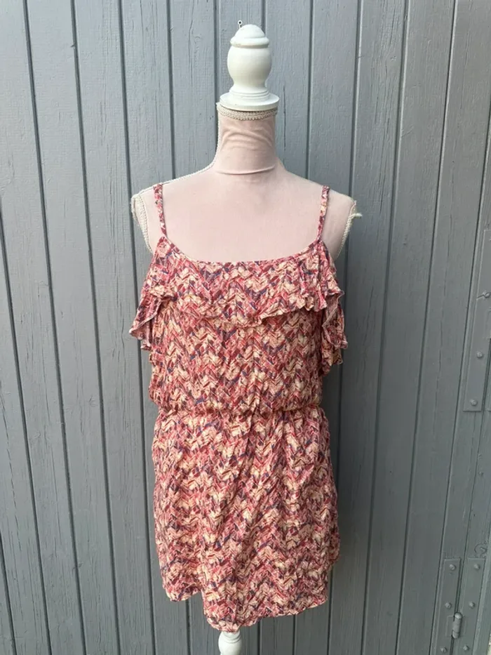 Robe d’été fines bretelles colorée doublée Bréal 44/XXL