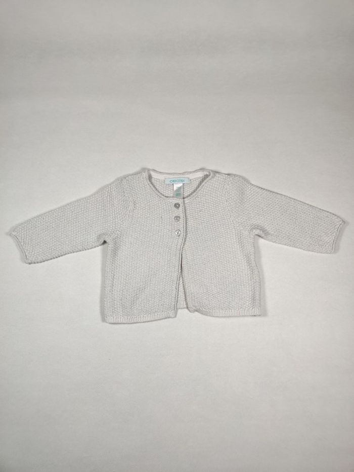 Gilet gris argenté - TBE